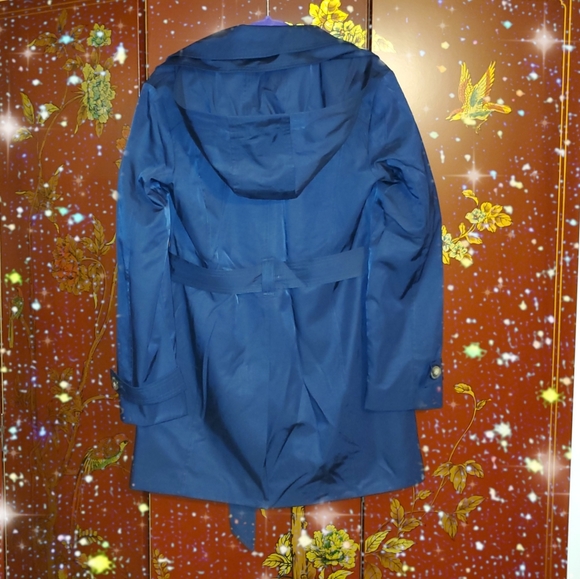 Navy Blue Trench Coat - Picture 3 of 4